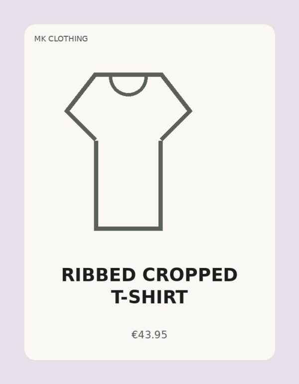 Ribbed Cropped T-Shirt