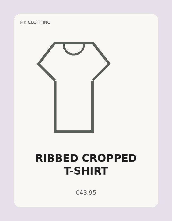 Ribbed Cropped T-Shirt
