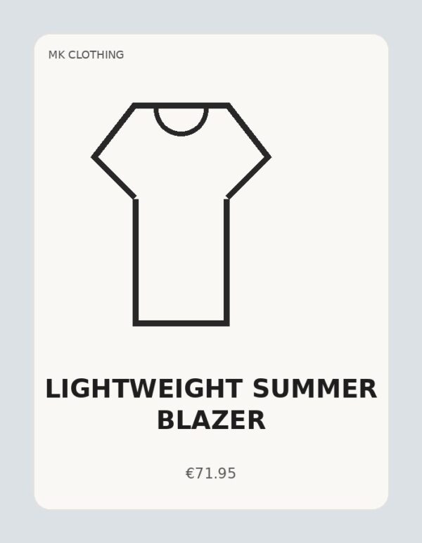 Lightweight Summer Blazer