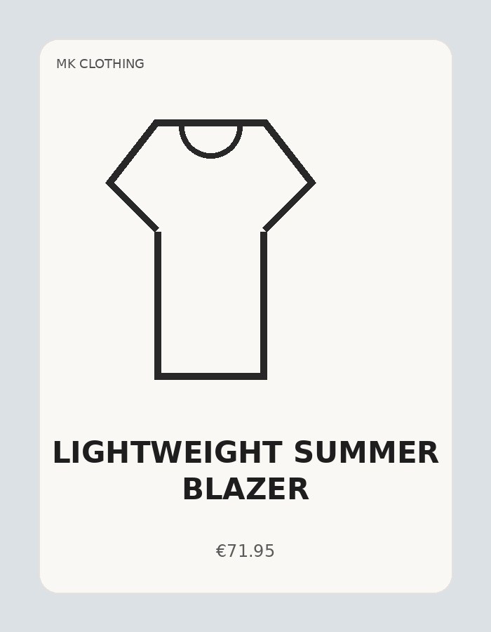 Lightweight Summer Blazer
