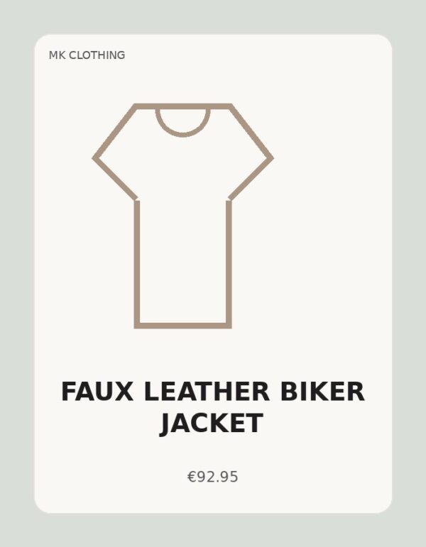 Faux Leather Biker Jacket
