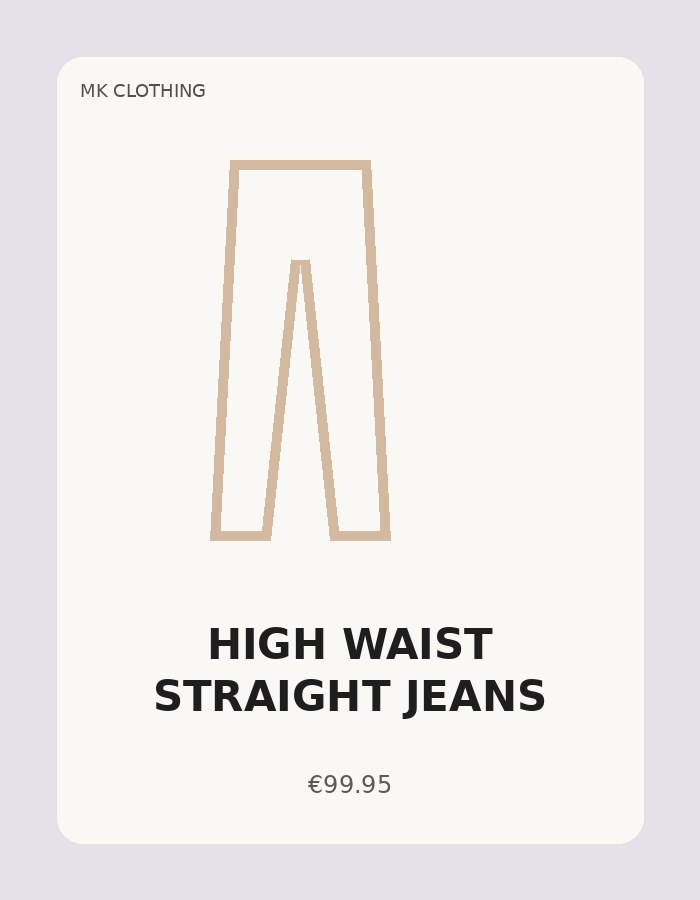 High Waist Straight Jeans