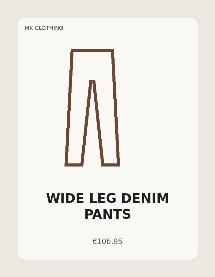 Wide Leg Denim Pants