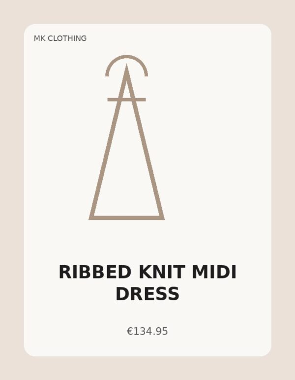 Ribbed Knit Midi Dress