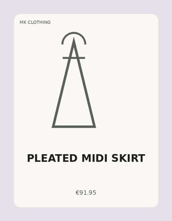 Pleated Midi Skirt
