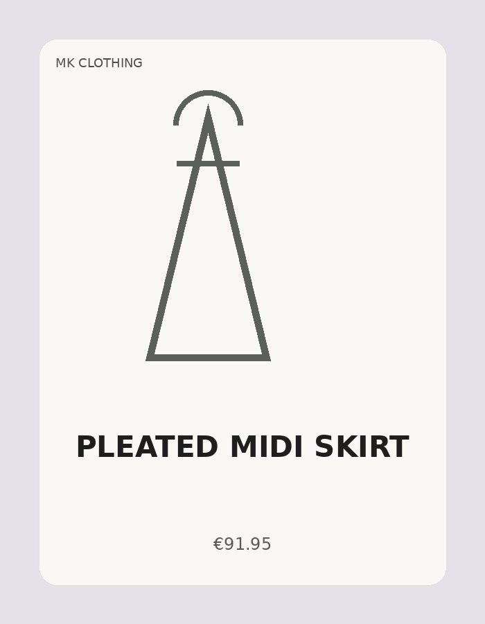 Pleated Midi Skirt
