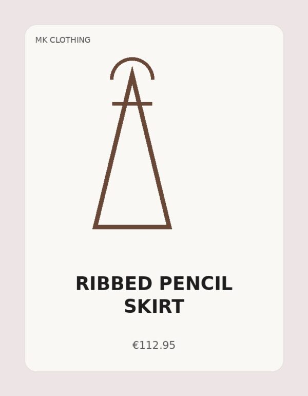 Ribbed Pencil Skirt