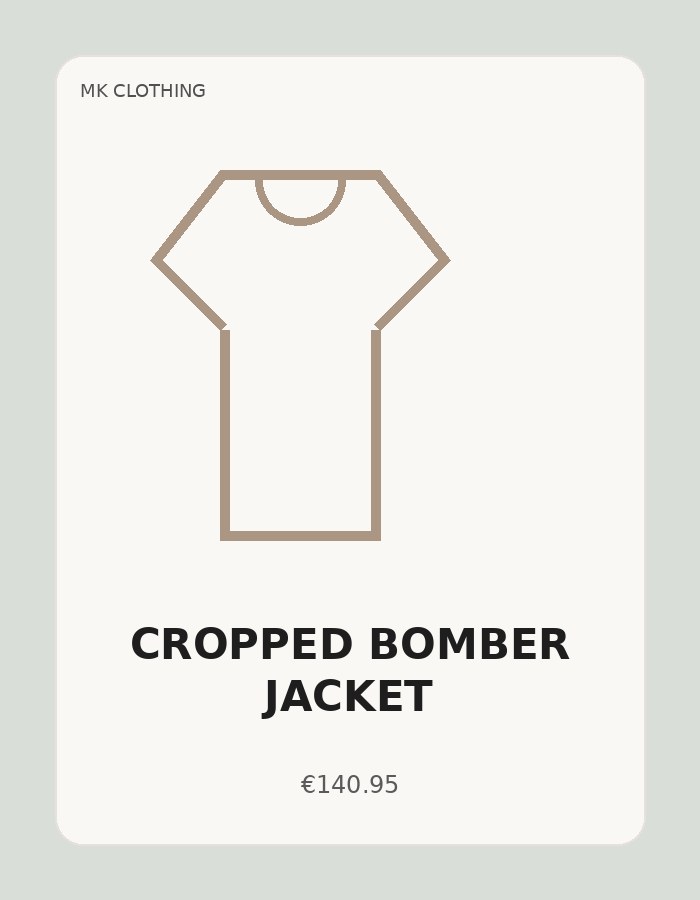 Cropped Bomber Jacket