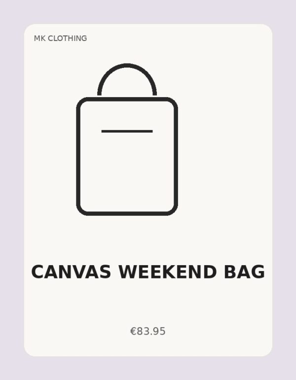Canvas Weekend Bag