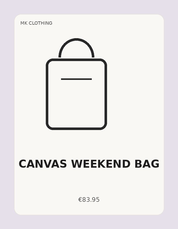 Canvas Weekend Bag