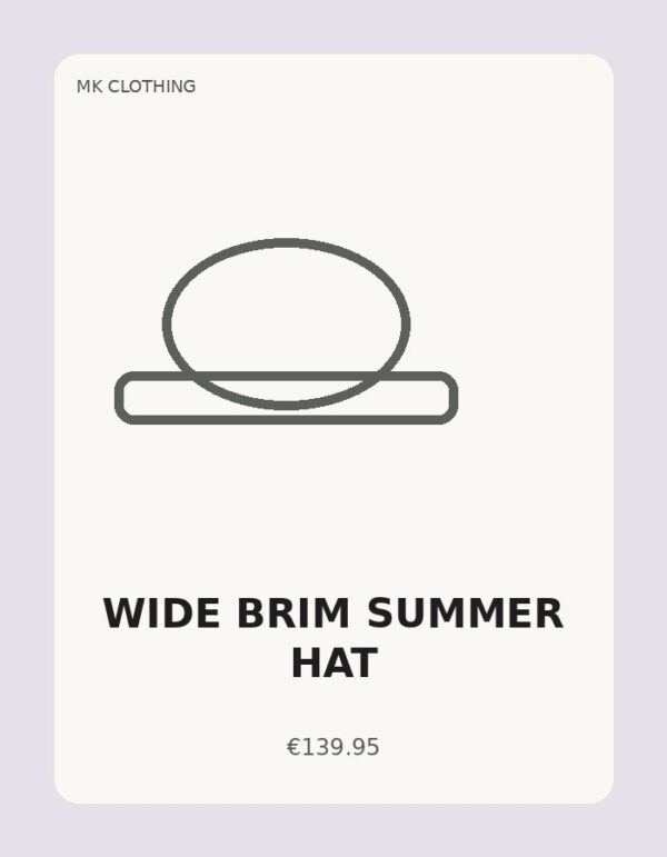 Wide Brim Summer Hat
