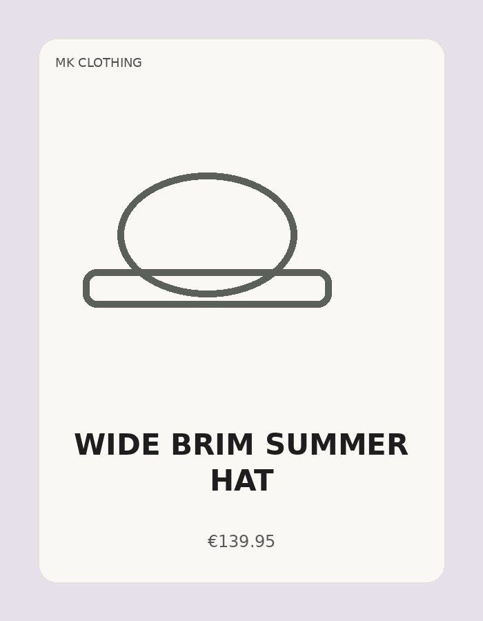 Wide Brim Summer Hat