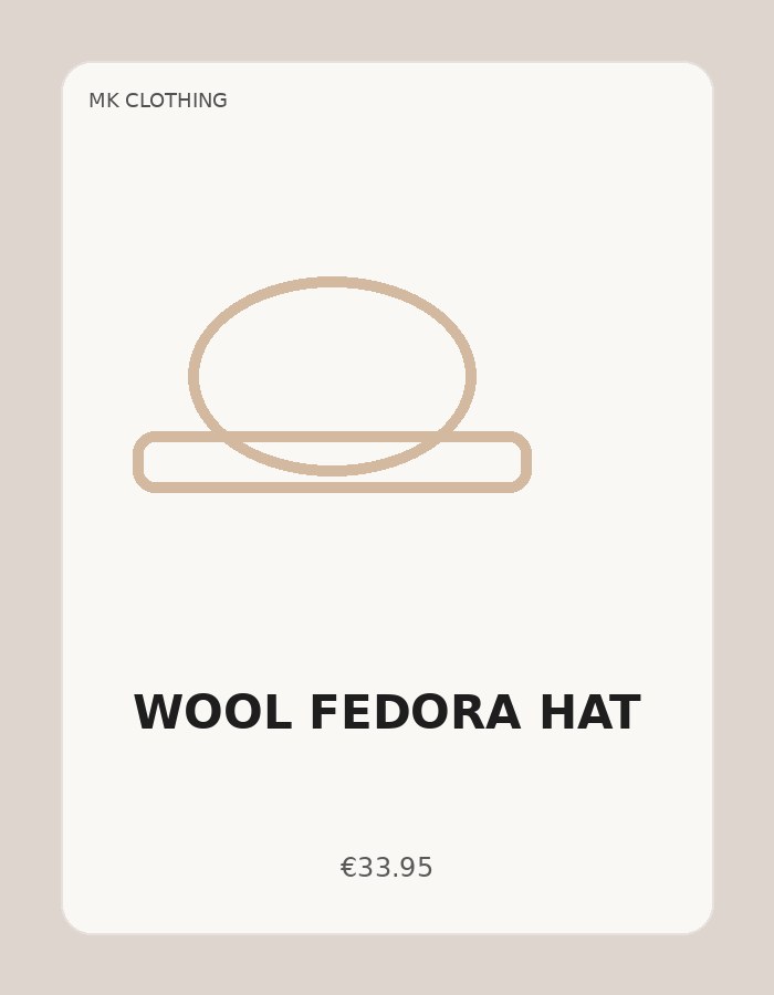 Wool Fedora Hat