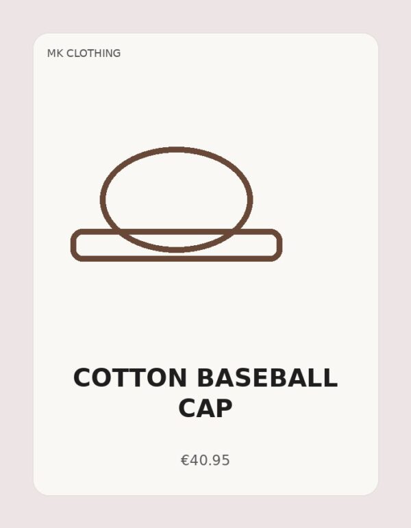 Cotton Baseball Cap
