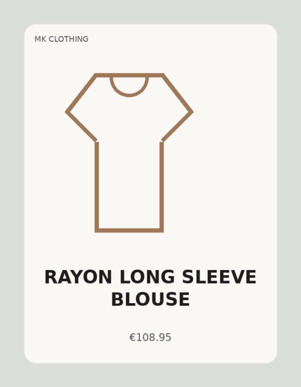 Rayon Long Sleeve Blouse